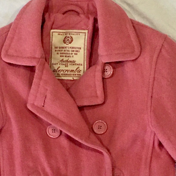Abercrombie vintage peacoat coat jacket pink - Picture 2 of 6